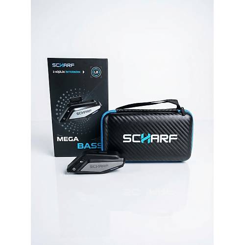Scharf L8 PRO Mega Bass 2. Nesil Bluetooth 5.4 Motosiklet Intercom | 2 Ki�ilik |