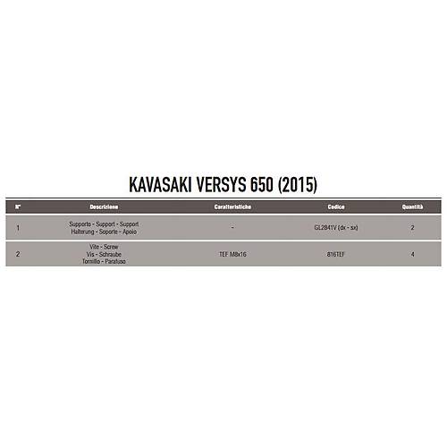 KAPPA 4114KITK KAWASAKI VERSYS 650 (15-24) YAN �ANTA TA�IYICI BA�LANTI KITI