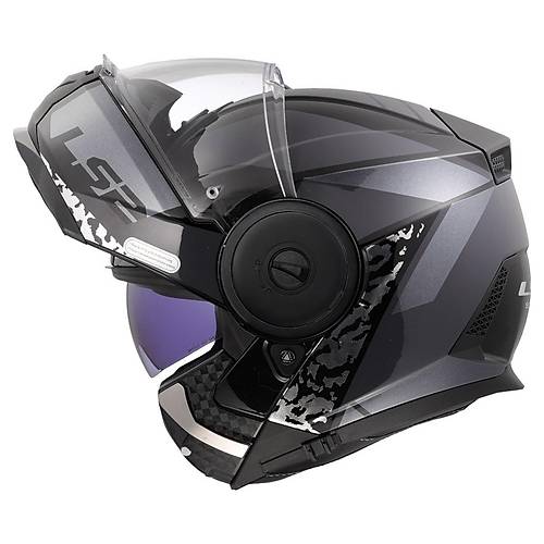 LS2 SCOPE 2 OXYD S�YAH-TITANIUM KASK