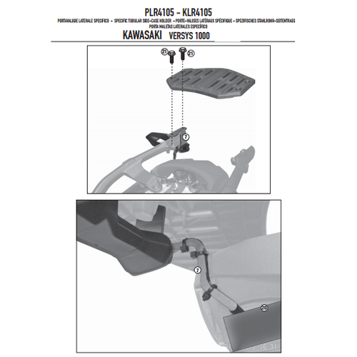 GIVI PLR4105 KAWASAKI VERSYS 1000 (12-14) YAN �ANTA TA�IYICI