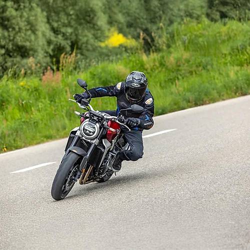 Macna Novic Siyah-Mavi-Turuncu Yazlk Fileli Motosiklet Montu