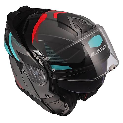 LS2 ADVANT 2 TRIPLE GR�-KIRMIZI-S�YAH-TURKUAZ KASK