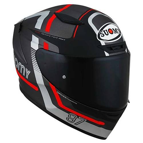 SUOMY TRACK-1 KASK NINETY SEVEN GUN METAL-RED