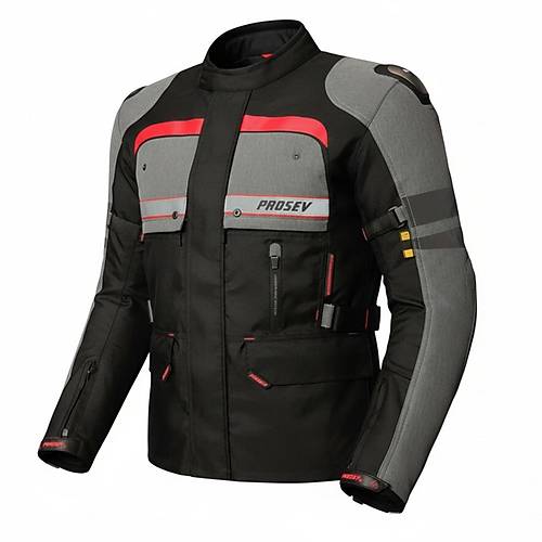 Prosev Long Floresan Krmz 4 Mevsim Motosiklet Montu