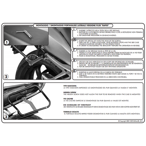 GIVI PLXR359 YAMAHA FZ1 FAZER 1000 (06-15) YAN �ANTA TA�IYICI