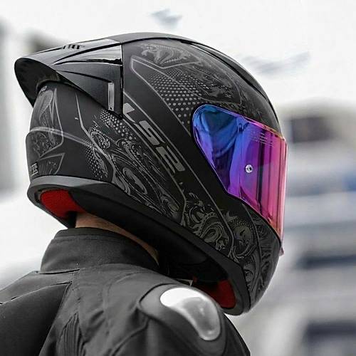 Ls2 Rap�d 2 Race Crypt Mat Siyah Kask (G�kku�a�� Viz�r + Spoiler)
