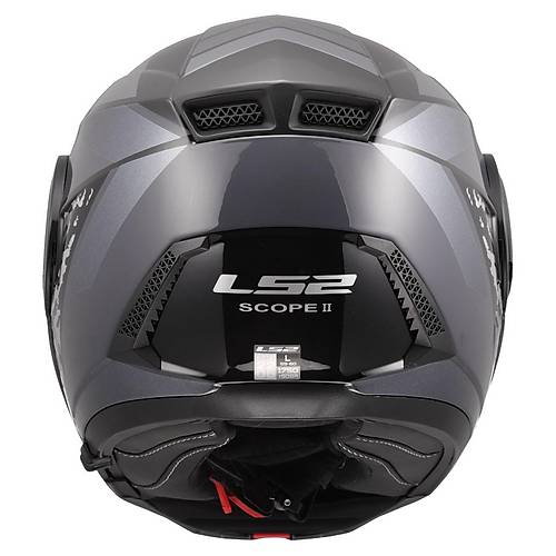 LS2 SCOPE 2 OXYD S�YAH-TITANIUM KASK