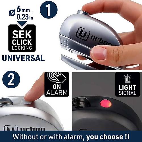 URBAN SECURITY UR22 VESPA UYUMLU ALARMLI D�SK K�L�D� 6MM P�M