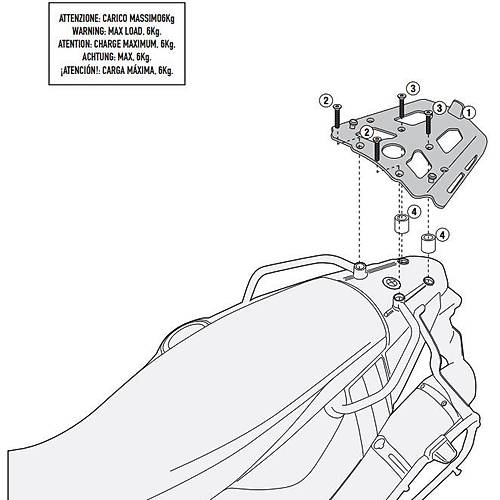 GIVI SRA5103 BMW F650GS - F800GS (08-17) - F700GS (13-17) - F800GS ADV. (13-18) ARKA �ANTA TA�IYICI