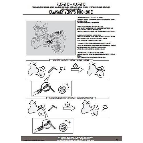 GIVI PLXR4113 KAWASAKI VERSYS 1000 (15-16) YAN �ANTA TA�IYICI