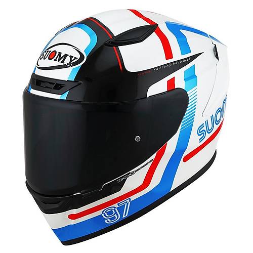 Suomy Track-1 Ninety Seven White-Red Kapal Kask