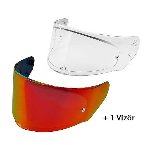 LS2 RAPID 2 R MAT SYAH MOTOSKLET KASKI IRIDIUM KIRMIZI VE EFFAF VZR + SPOLER