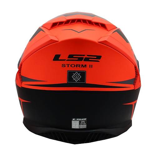 LS2 Storm 2 Fist Mat Turuncu-Siyah Kapal Kask