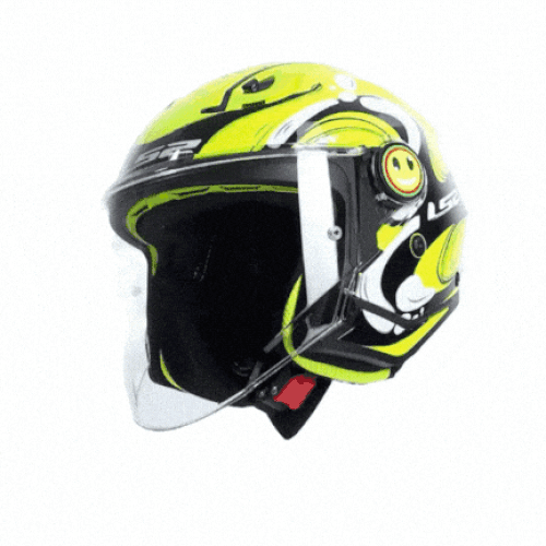 LS2 FUNNY 2 GLUP NEON SARI �OCUK KASK