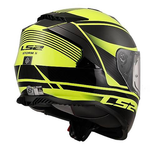 LS2 Storm 2 Dodger Mat Siyah-Neon Sar Kapal Kask