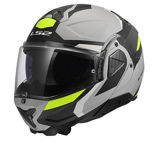 Ls2 Advant 2 Triple Mat Gri-Siyah-Neon Sar� Kask