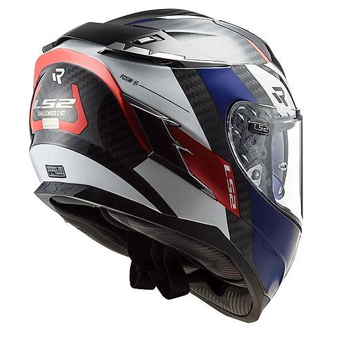 LS2 CHALLENGER C KARBON ALLOY BEYAZ-MAV�-KIRMIZI KASK