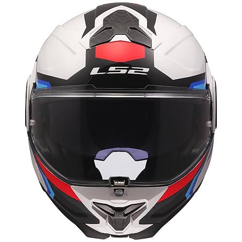 Ls2 Advant 2 Triple Beyaz-Mavi-K�rm�z�-Siyah Kask