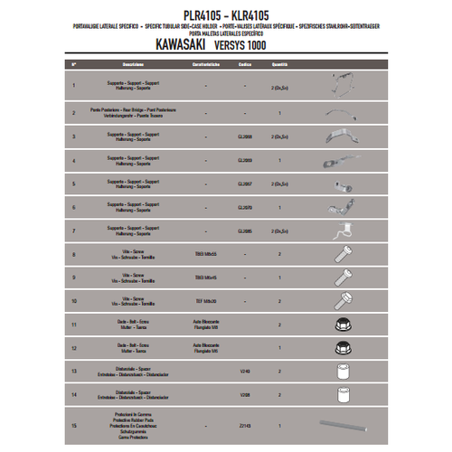 GIVI PLR4105 KAWASAKI VERSYS 1000 (12-14) YAN �ANTA TA�IYICI