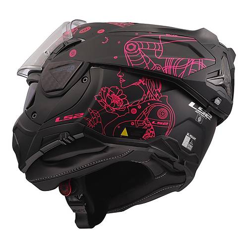 LS2 ADVANT 2 SOPHIA MAT S�YAH-PEMBE KASK