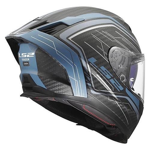 LS2 DRAGON KARBON SUBIC MAT MAV� PETROL KASK
