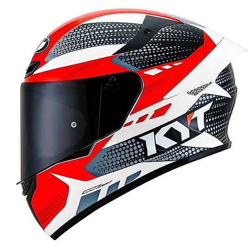 KYT TT-Course Gear Siyah-Krmz Kapal Kask