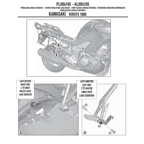 GIVI PLXR4105 KAWASAKI VERSYS 1000 (12-14) YAN �ANTA TA�IYICI