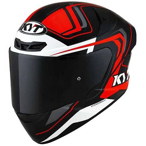 KYT TT-COURSE KASK OVERTECH SYAH/TURUNCU