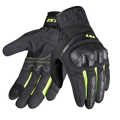 Ls2 Kubra Eldiven Siyah-Antrasit-Neon Sar�