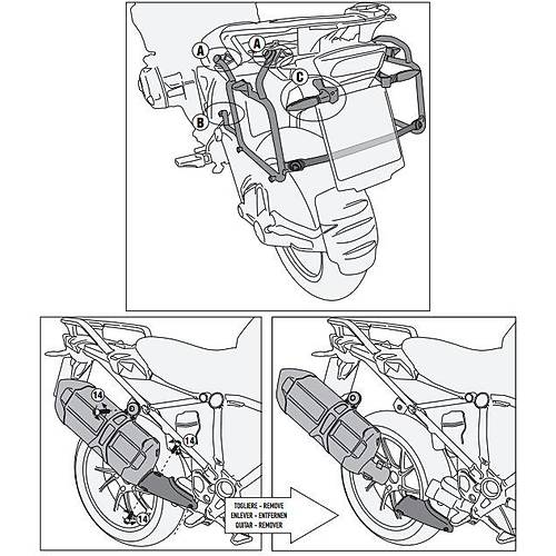 KAPPA KLR5108 BMW R 1200 GS-ADVENTURE (13-18)-R1250 GS (19-23)-ADVENTURE (19-24) YAN �ANTA TA�IYICI