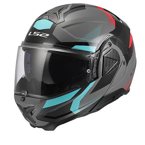 LS2 ADVANT 2 TRIPLE GR�-KIRMIZI-S�YAH-TURKUAZ KASK