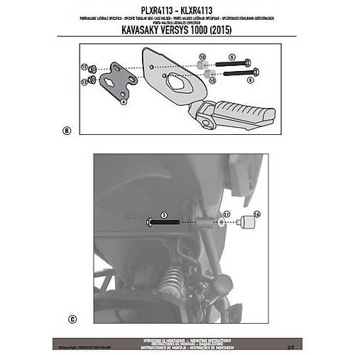 GIVI PLXR4113 KAWASAKI VERSYS 1000 (15-16) YAN �ANTA TA�IYICI