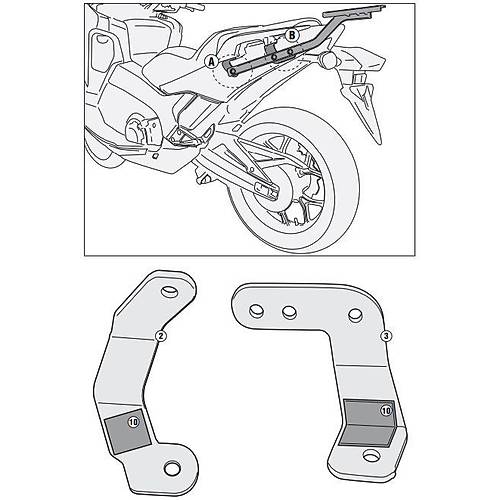 GIVI 1127FZ HONDA INTEGRA 750 (14-15) ARKA �ANTA TA�IYICI