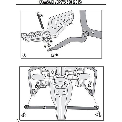 KAPPA KLX4114 KAWASAKI VERSYS 650 (15-22) YAN �ANTA TA�IYICI