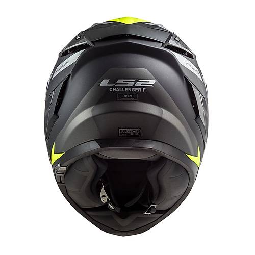 LS2 Challenger Allert Mat Titanium-Neon Sar Kapal Kask