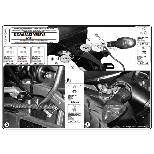 KAPPA KLX447 KAWASAKI VERSY 650 (06-09) YAN �ANTA TA�IYICI