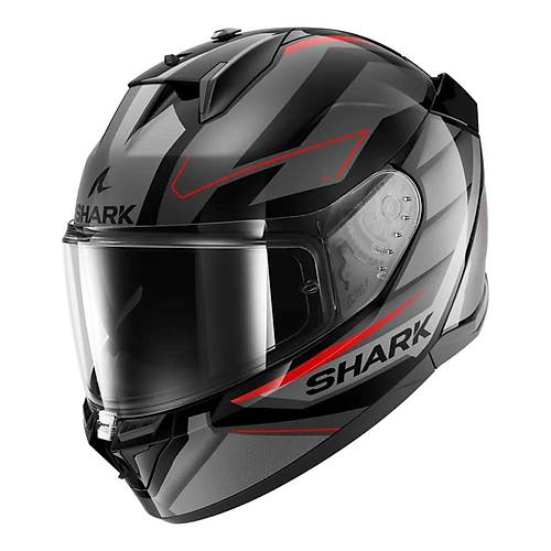 SHARK D-SKWAL 3 SIZLAR SYAH GR KIRMIZI KAPALI KASK