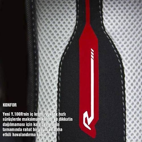 Nexx Y.100r Subson�c Mat Siyah-K�rm�z� Kask