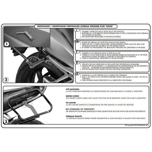 GIVI PLR692 BMW K 1200S (05-08) - K 1300S (09-16) YAN �ANTA TA�IYICI