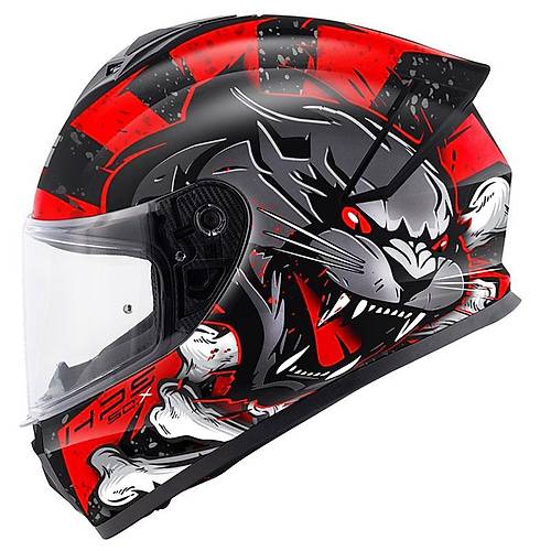 GIVI 50.X WILD MAT SYAH-KIRMIZI KASK