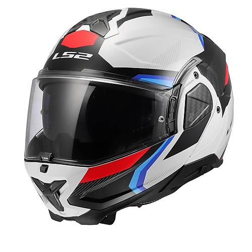 Ls2 Advant 2 Triple Beyaz-Mavi-K�rm�z�-Siyah Kask