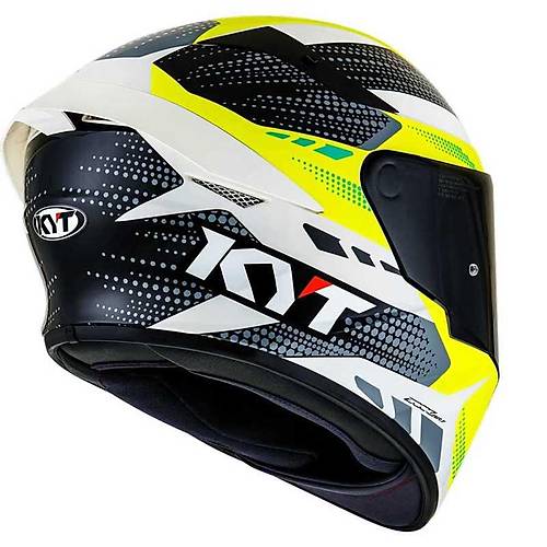 KYT TT-Course Gear Siyah-Sar Kapal Kask