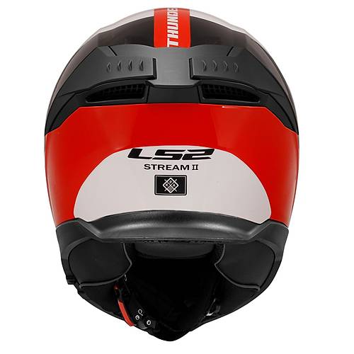 LS2 Stream 2 Thunderbiz Siyah-Krmz Kapal Kask