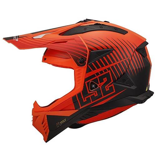 LS2 FAST 2 DUCK KROS KASK TURUNCU-KIRMIZI