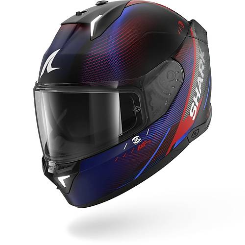 Shark Skwal i3 Speed Tech Mat Siyah K�rm�z� Mavi Kapal� Kask