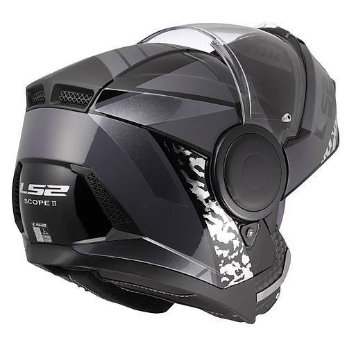 LS2 SCOPE 2 OXYD S�YAH-TITANIUM KASK