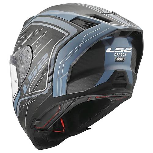 LS2 DRAGON KARBON SUBIC MAT MAV� PETROL KASK