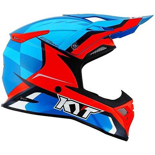Kyt Skyhawk Kask Glow�ng Mavi Turuncu Fluo