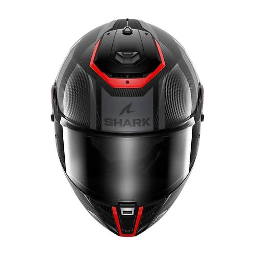 SHARK SPARTAN RS CARBON SHAWN KIRMIZI SYAH GR KAPALI KASK