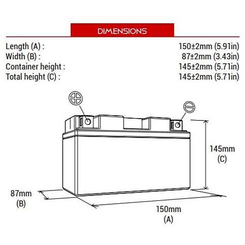 BS BATTERY BTX14-BS MOTOS�KLET AK�